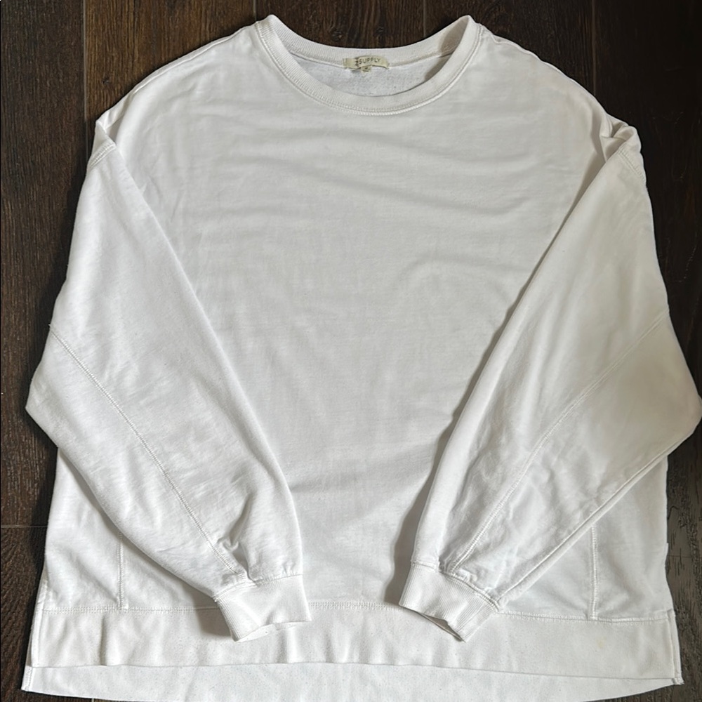 Z Supply White Modern Weekender Crewneck